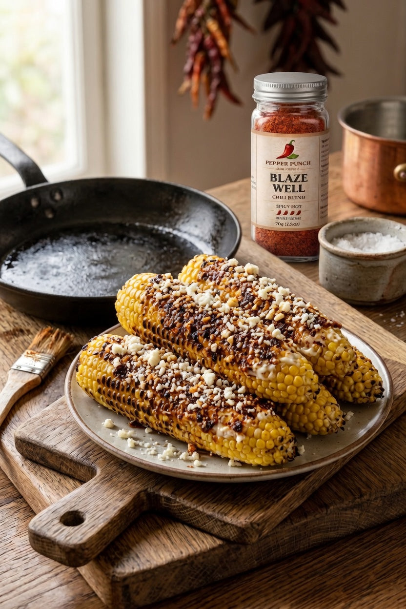Street-Style "Blaze" Corn (Elote)