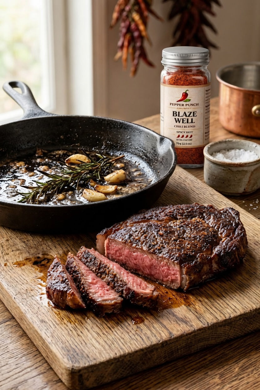Midnight Umami Skillet Steaks