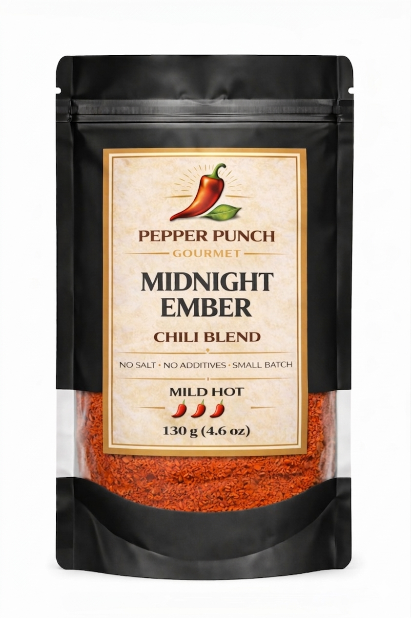 Midnight Ember Chilli Blend | Smoky Mild Chili Seasoning-Available in 3 sizes: Shaker, 100g & 130g